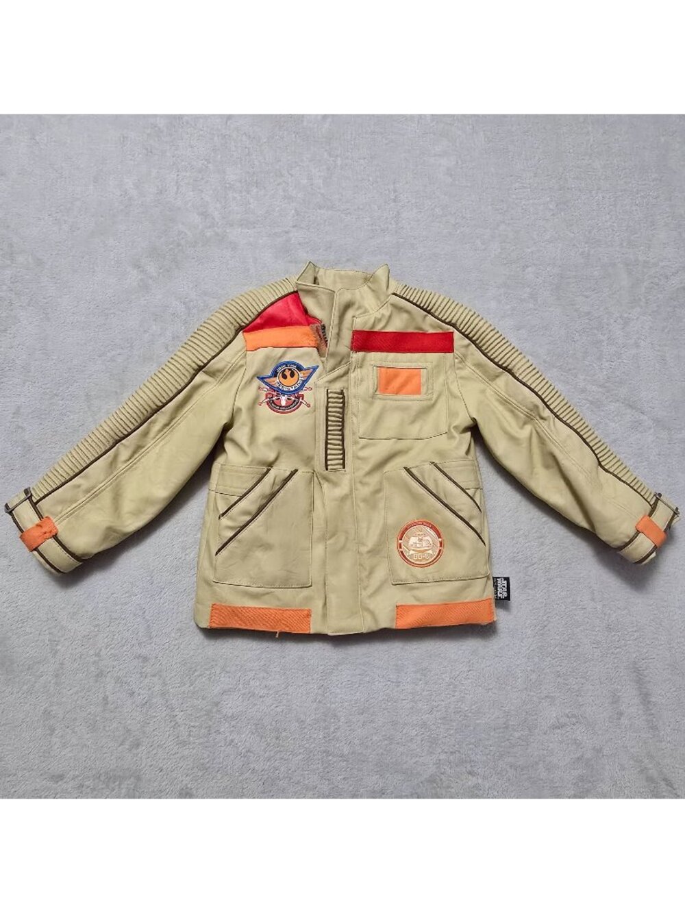 Disney Store Star Wars BB-8 Faux Leather Moto Aviator Pilot Jacket Size 3